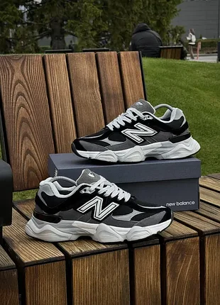 Кросівки new balance 9060, чорно-сірі (з флісом, термо) 9060-22