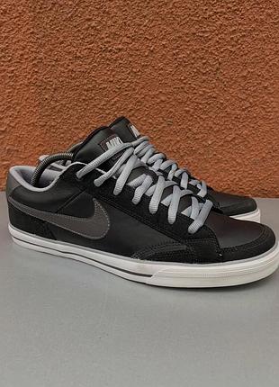 Оригінальні чоловічі шкіряні кросівки nike capri ll 43-5-44.5 розмір 28.5 см чорного кольору