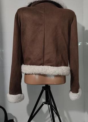 Стильная легкая куртка дубленка shein 3