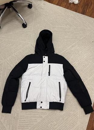 Чоловіча зимова куртка kings will dream, розмір m, чорно-біла