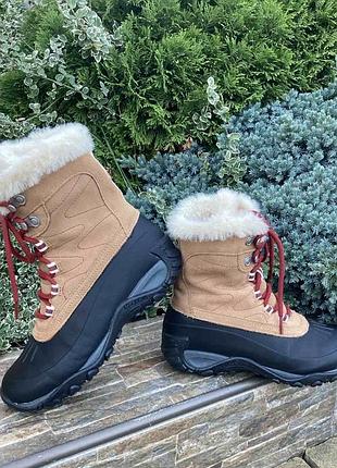 Merrell  yokota plr фірмові теплі шкіряні водонепроникні жіночі чоботи черевики 37р.