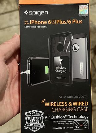 Чохол spigen slim armor volt для iphone 6s plus / 6 plus протиударний з підставкою