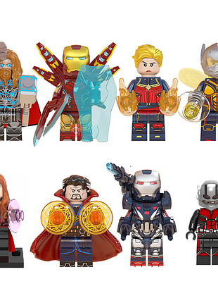 Набор фигурки человечки мстители 8 шт, супергерои marvel война бесконечности art4381