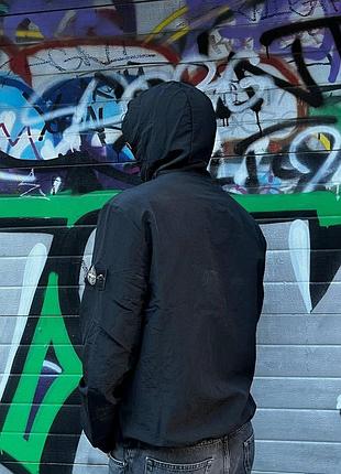 Stone island nylon metal черная ветровка демисезон s-xxl
