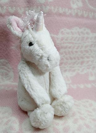 М'яка іграшка єдиноріг jellycat білий з рожевим