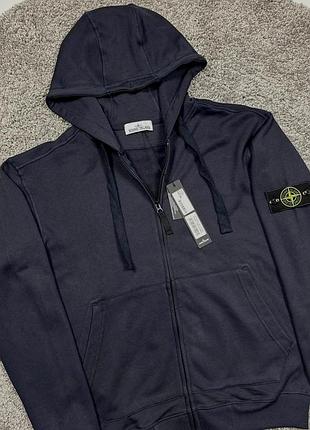 Stone island зіп худі антрацит темно-синій розміри s m xl