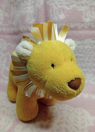 М'яка іграшка лев jellycat жовтий зі стрічками