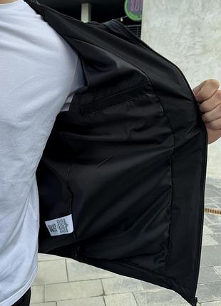 Демисезонная куртка-ветровка черная stone s-xxl