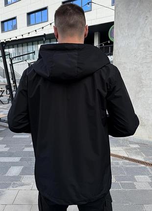 Черная куртка-ветровка stone демисезонная s-xxl