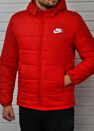 Мужская зимняя куртка nike бордовая s m xl xxl