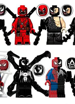 Фігурки супергероїв marvel веном людина павук дедпул 8 шт art4535