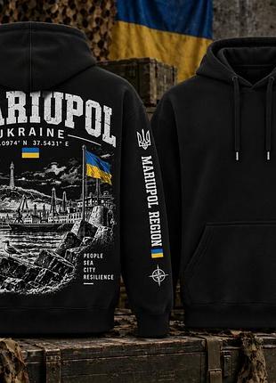 Худи мариуполь демисезон черное xs-xxl