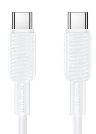 Кабель borofone bx127 type c to type c 1m 60w/3a білий