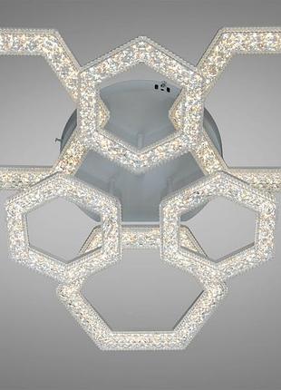 Потолочная светодиодная led люстра 6653/3+3wh без подсветки