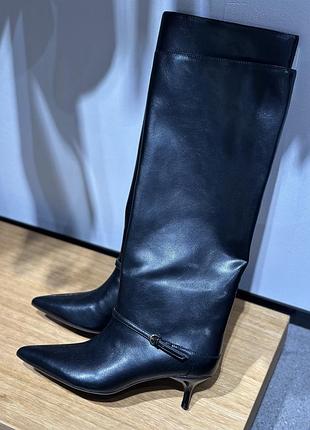 Чоботи zara  чорні