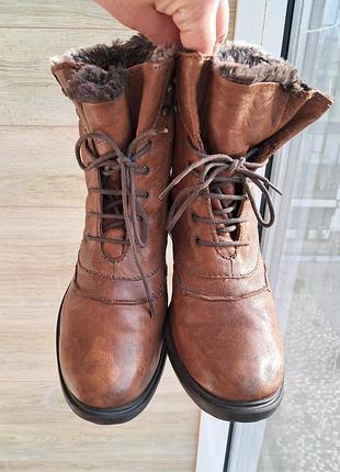 Кожаные ботинки clarks 38р ботинки на меху кожа clarks