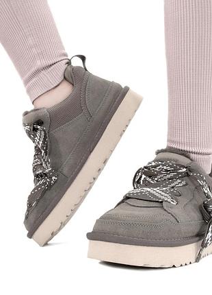 Угги женские замшевые ugg, кроссовки теплые угги на меху