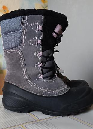 Дитячі зимові чоботи the north face youth shellista lace iv р. 35-22 см.