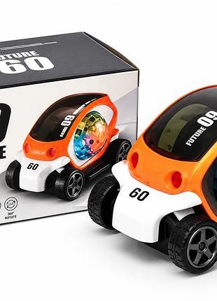 Детская игрушечная машинка toy and cx-865 с led-подсветкой и вращением 360°, светящаяся машинка с прозрачным корпусом
