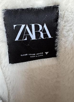 Белая теплая парка zara 4