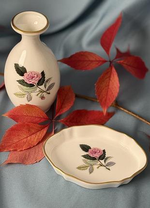 Вінтажна порцелянова тарілочка wedgwood hathaway rose, англія