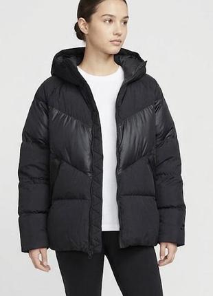 Nike sportswear down-fill men's puffer jacket обʼємний чорний пуховик оверсайз куртка пуффер з капюшоном коротка зимова оригінал р. m l