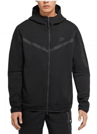Кофта чоловіча nike tech fleece hoodie l чорний cu4489-010