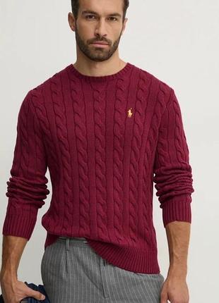 Светр чоловічий polo ralph lauren бавовняний фактурної в'язки у наявності 8-кольоріа