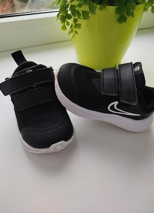 Кросівки дитячі nike чорні на липучках