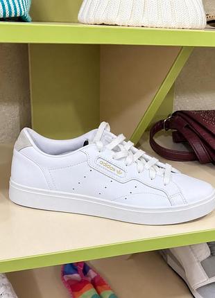 Кеди жіночі adidas sleek db3258 білі шкіряні
