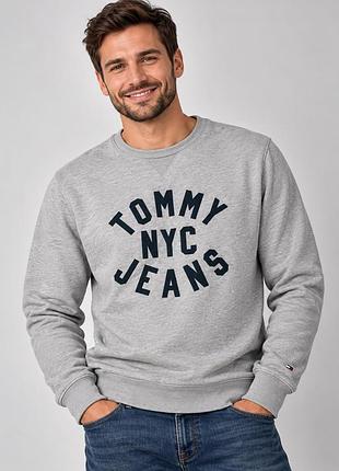 Світшот tommy jeans сірий 100% бавовна розмір l