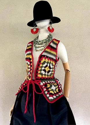Вовна,вʼязаний жилет жилетка,hand made