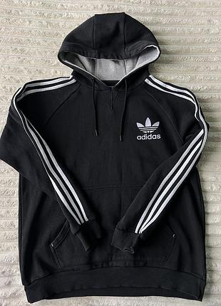 Худі чоловіче adidas чорне на флісі
