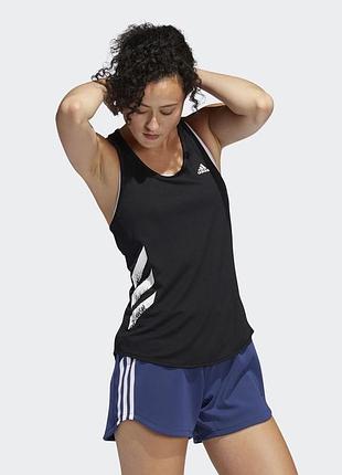 Майка adidas own the run 3-stripes pb для бега, размер l, xl