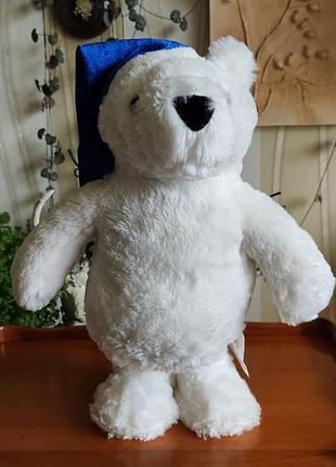 Музыкальная интерактивная игрушка новогодний белый мишка / singing polar bear