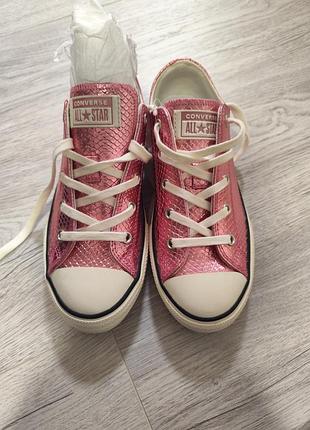 Кеди жіночі converse низькі рожеві