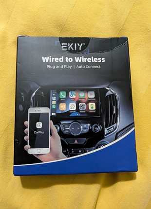 Бездротовий адаптер ekiy carplay android auto wired to wireless