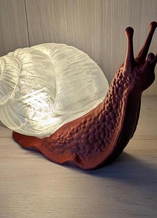 Нічник 3d равлик настільний світильник