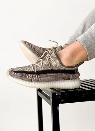 Отличные мужские кроссовки adidas yeezy boost 350 коричневые10 фото