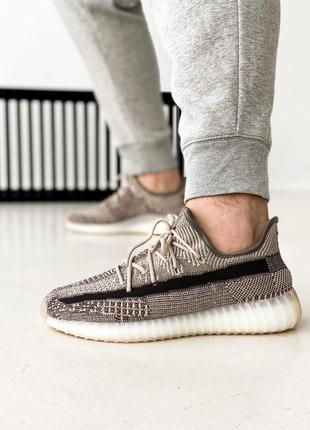 Отличные мужские кроссовки tubular adidas yeezy boost 350 коричневые