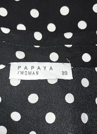 Блуза рубашка батал 20 в горох 4