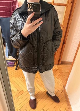 Куртка стьобана zara чорна 5