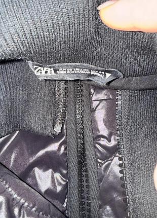 Куртка стьобана zara чорна 3
