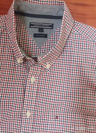 Сорочка чоловіча tommy hilfiger у клітинку, розмір l