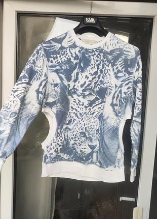 Оригинальный свитшот stella mccartney с вырезами (wild cats print)