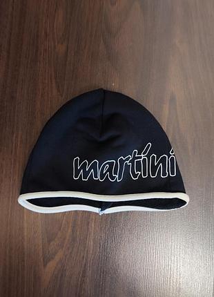 Спортивна шапка martini чорна з написом