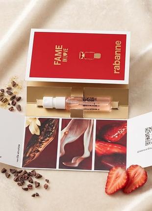 Парфюмированный эликсир женский rabanne fame in love parfum elixir (фирменный пробник / семпл), 1.5 мл