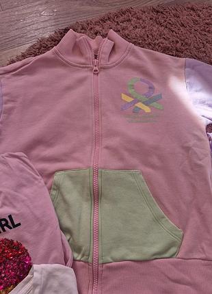 Кофта дитяча united colors of benetton на змійці, 9-11 років