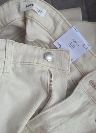 Жіночі джинси mango кльош молочні 38/m 3