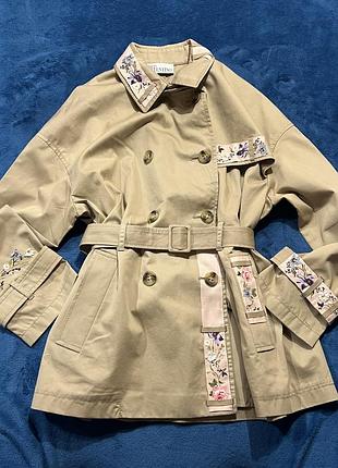 Укорочений тренч red valentino з вишивкою (оригінал)